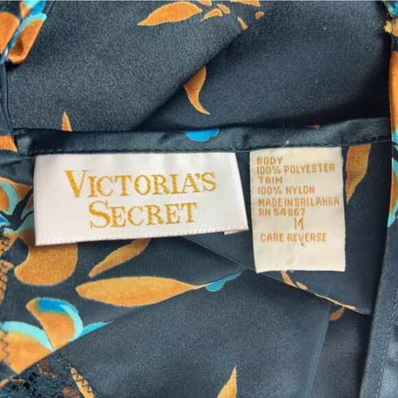 Vintage 80's Victorias Secret Gold Label Floral Slip Size M - Picture 8 of 9